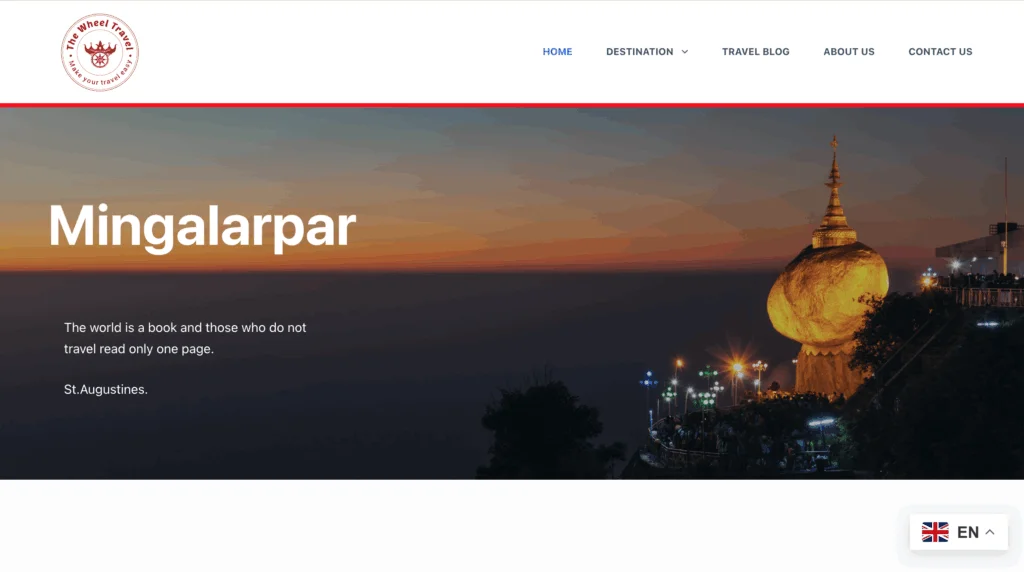 The Wheel Travel website homepage