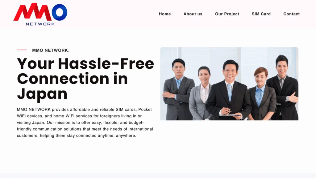 MMO Network website homepage