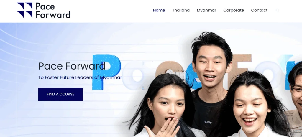 Pace Forward website homepage