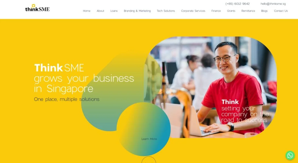 thinkSME SG website homepage